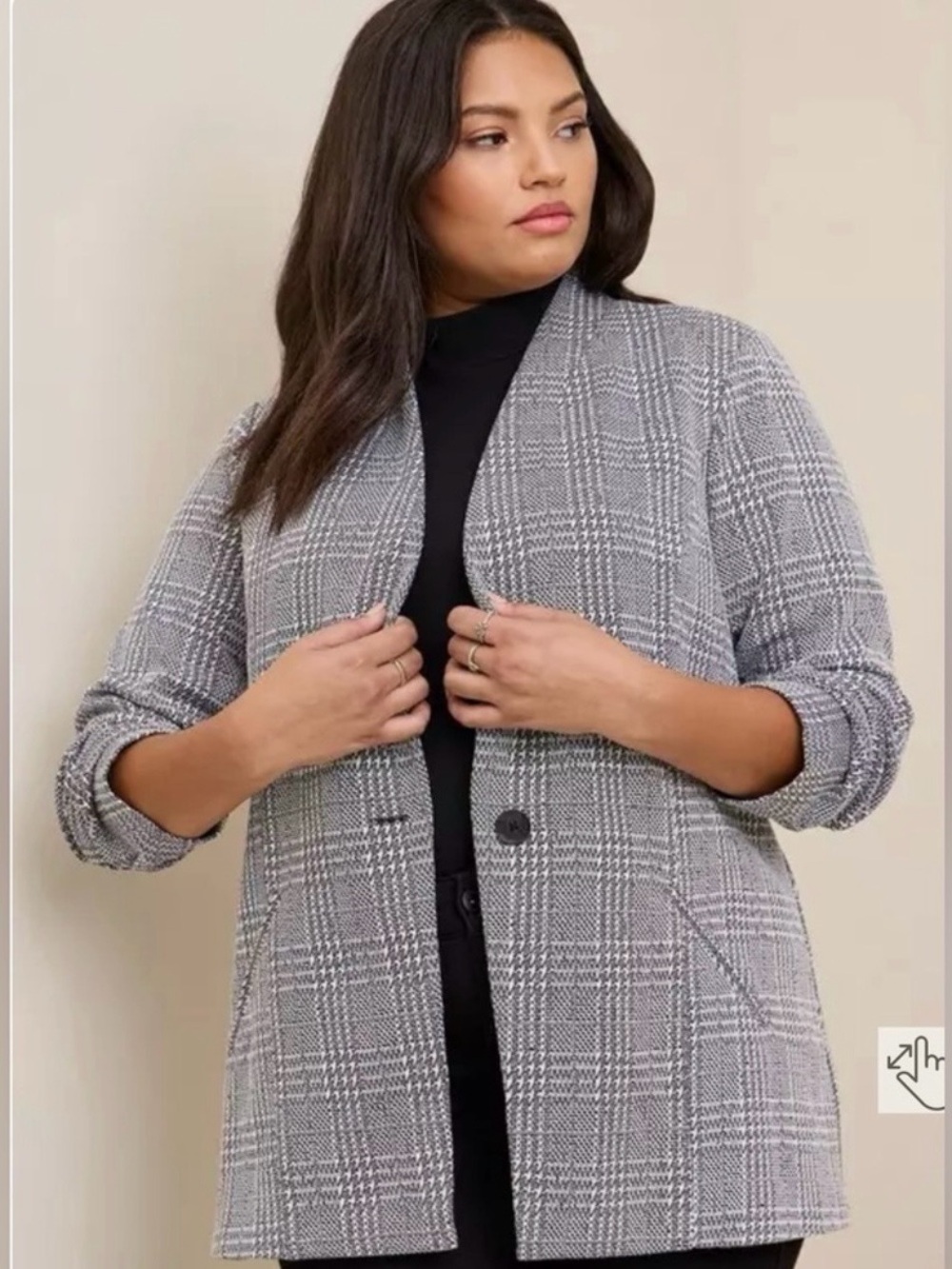 BNWT Torrid Studio Double Knit Long Line Blazer Size 2 Business Casual